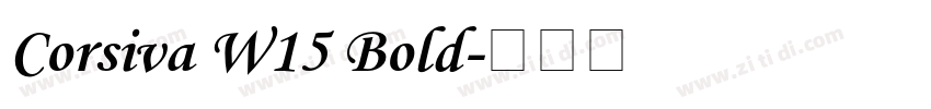 Corsiva W15 Bold字体转换 Corsiva W15 Bold字体转换